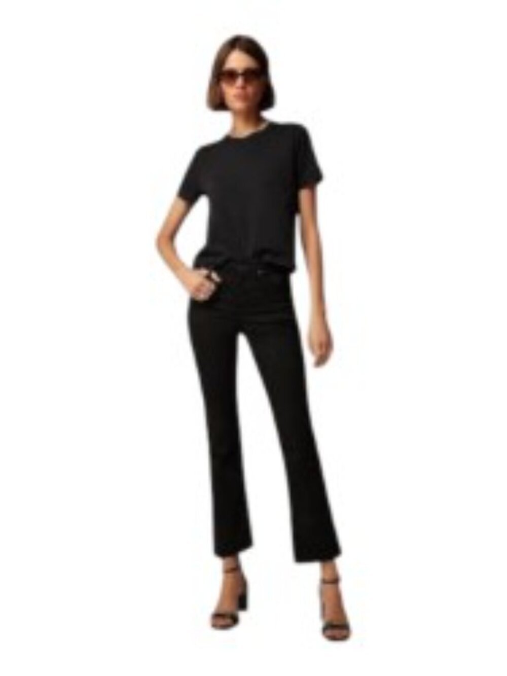 J. Crew Black Mid-Rise Kickout Jean 28
